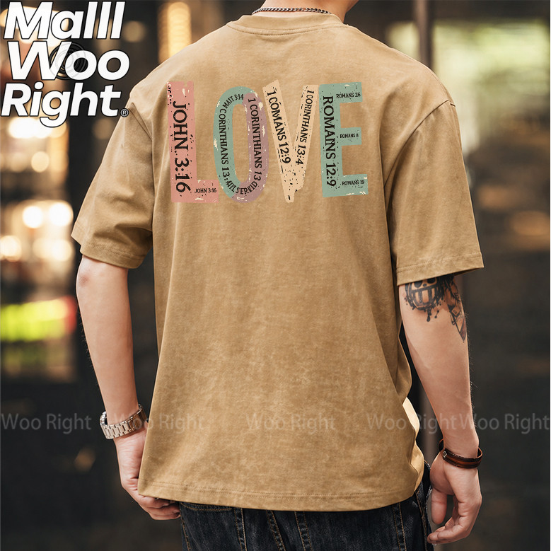 COD Woo Right เสื้อกากีไบเบิล JOHN 3:16 ROMANS 12:9 1 CORINTHIANS 13:4 1 CORINTHIANS 12:9 ROMANS 8