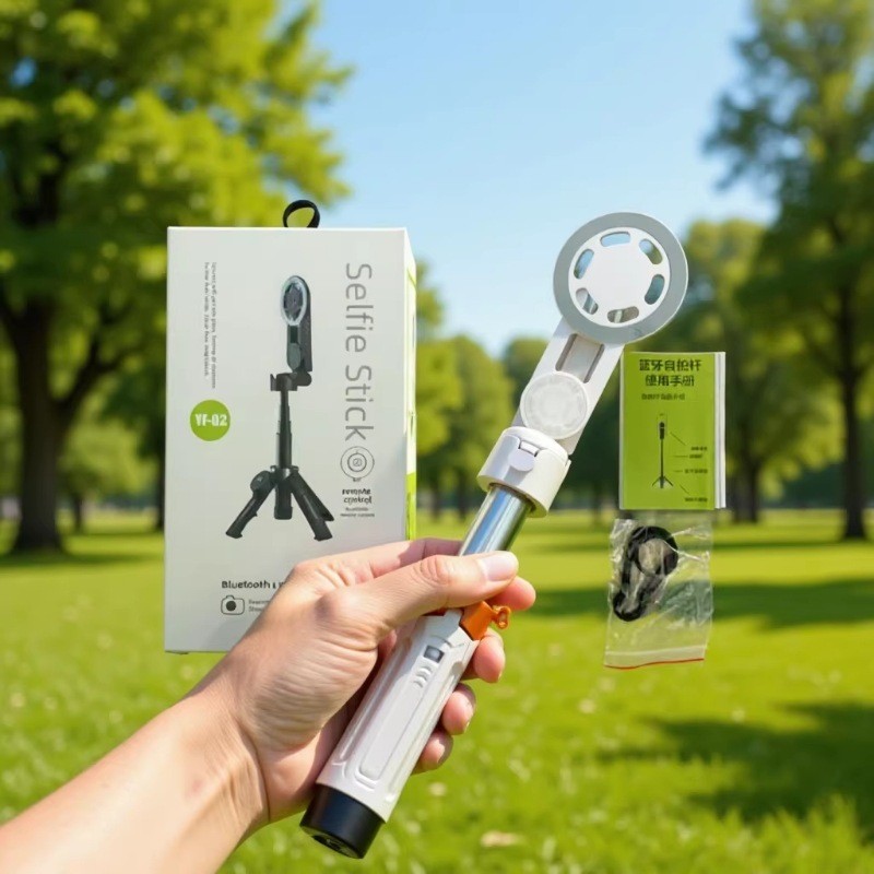 YF-02 Mini Multi-Function Mobile Phone Camera Travel Portable Floor-Stand Bluetooth Selfie Stick ขาต