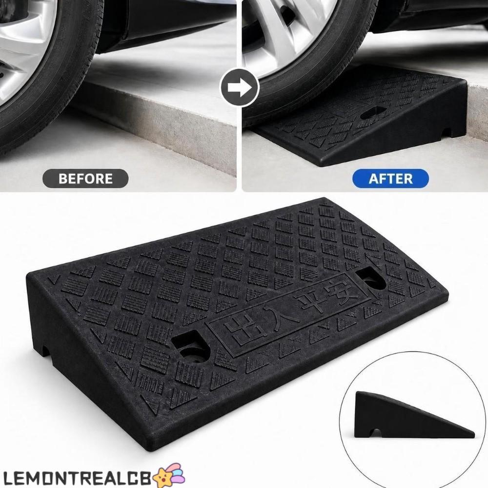 LEMONTREALCB เกณฑ์ Ramp, 50/70/100 มม.Anti-Slip Driveway Ramp,แบบพกพาHeavy Dutyพลาสติกล้อรถRampรถพ่ว