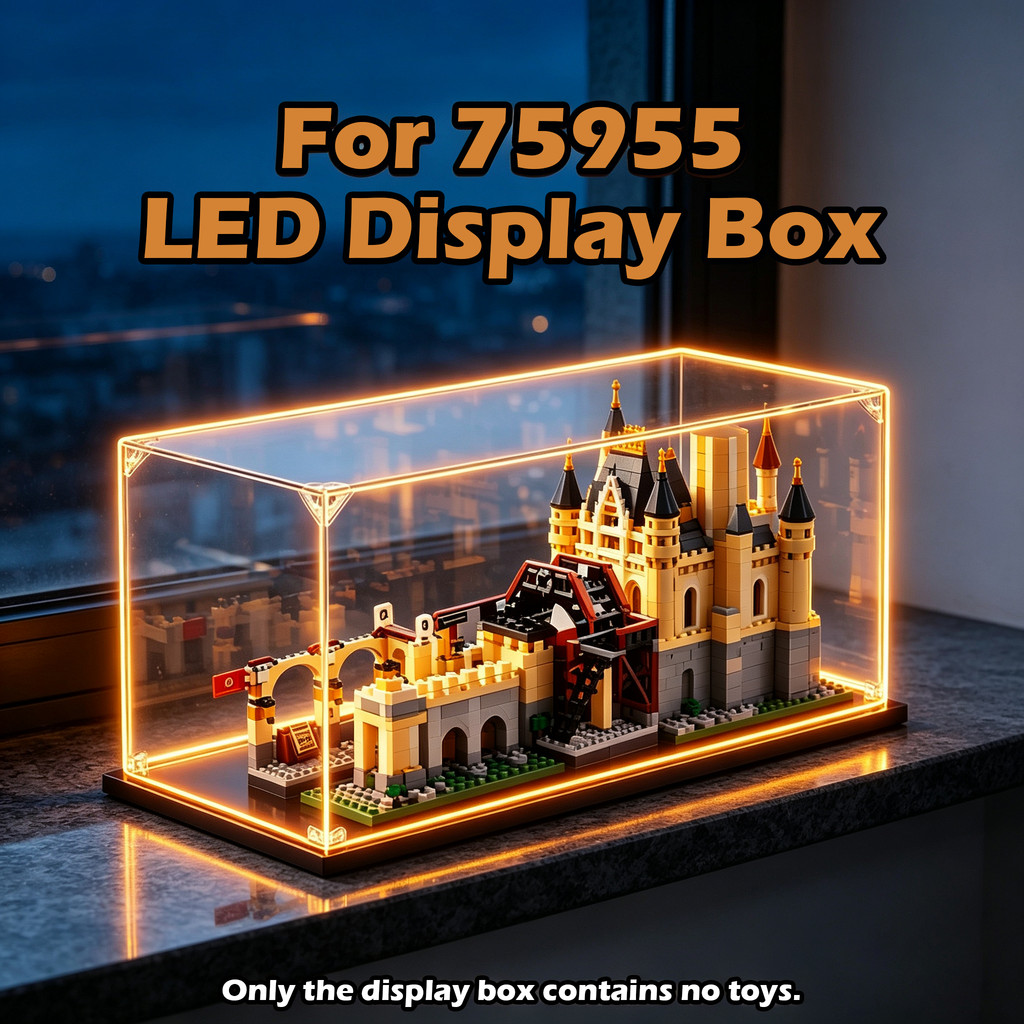 เคสจอแสดงผล LED อะคริลิคสําหรับ 75955 HogwartsTM Express丨กล่องแสดงกันฝุ่นพร้อมรีโมท RF และ Type-C