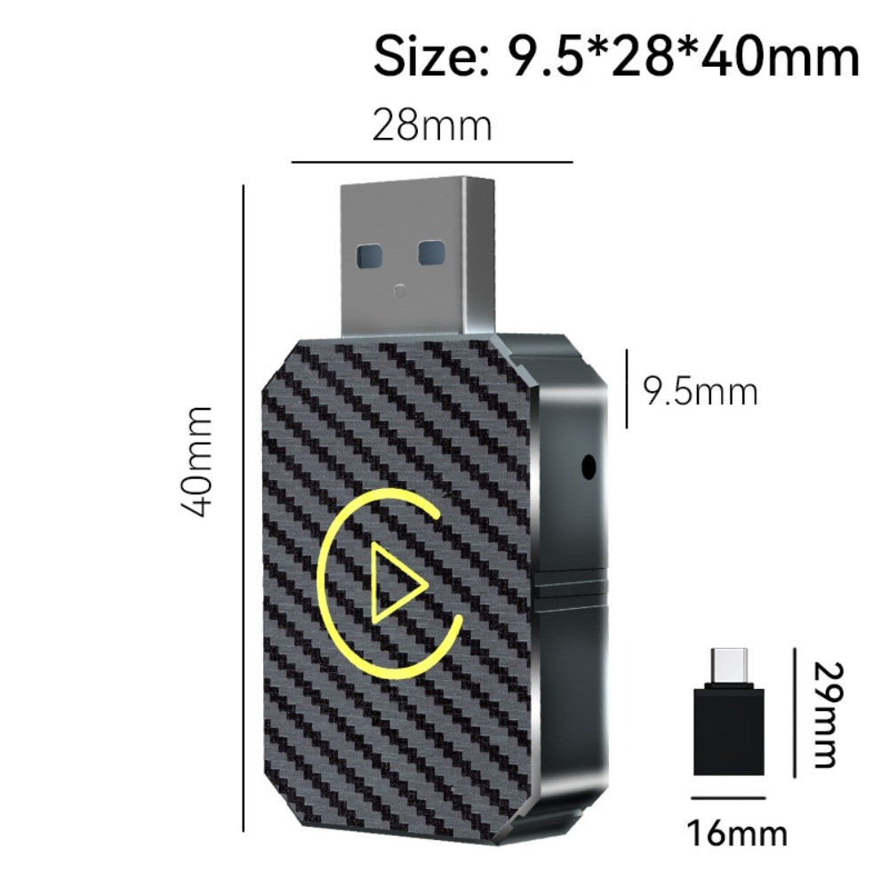 2 in 1 Mini Carplay Adapter Android Auto อะแดปเตอร์ไร้สายแบบมีสายไร้สาย apple carplay ไร้สาย CarPlay