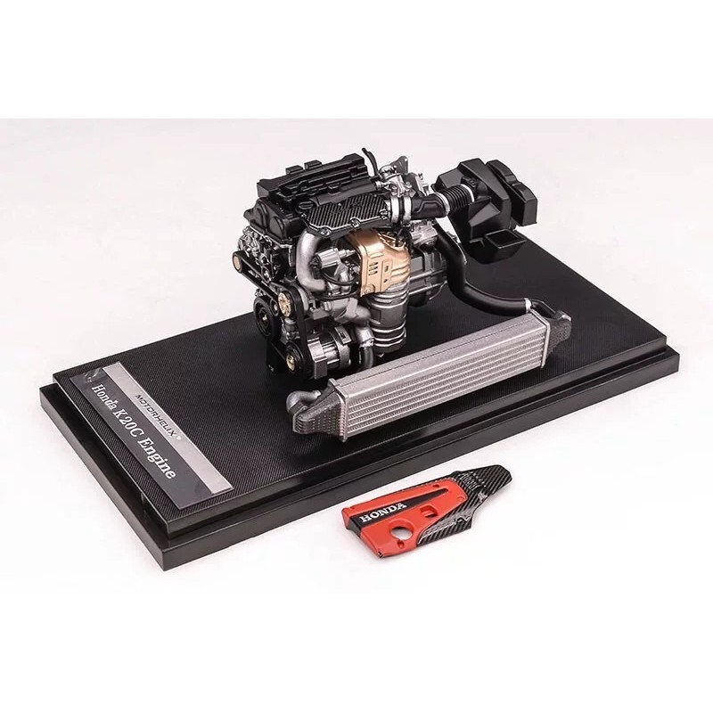 [คลังสินค้าพร้อม] 1/18 motorhelix Honda Civic Type R FL5 K 20C Engine Model, Magnetic Red Headdress 