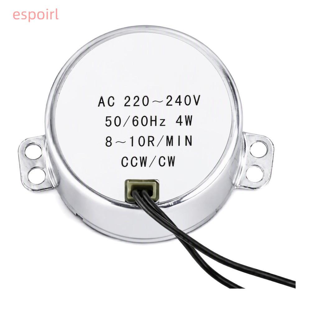 ESPOIR เครื่องเล่นแผ่นเสียง Synchronous Motor, 4W 8-10RPM Speed Synchronous Geared Motor, Universal 