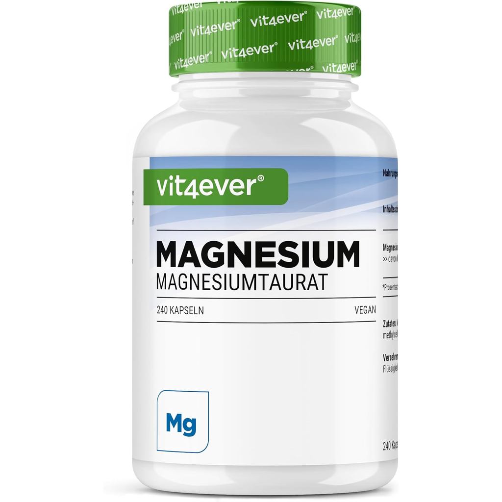Vit4ever แคลเซียมแมกนีเซียม Taurine-240 แคปซูล-2550มก. แคลเซียมแมกนีเซียม Taurine