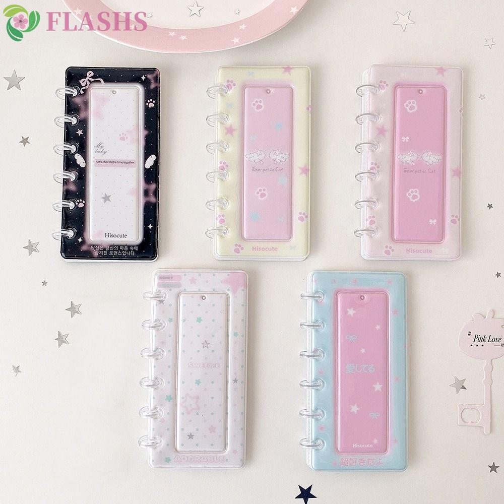 FLASHSYN Photo Card Holder, การ์ตูน 4-Grid mini Photo Card Binder, ของขวัญ INS รีฟิล PVC Photo Stora