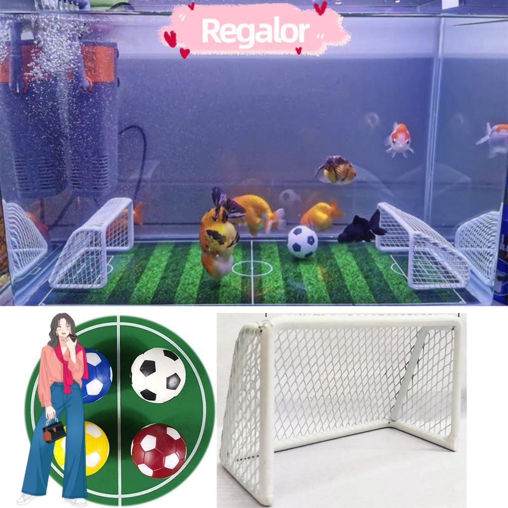 REGOR Football Field Mini Aquarium Football Goal Frame Toy Table Football