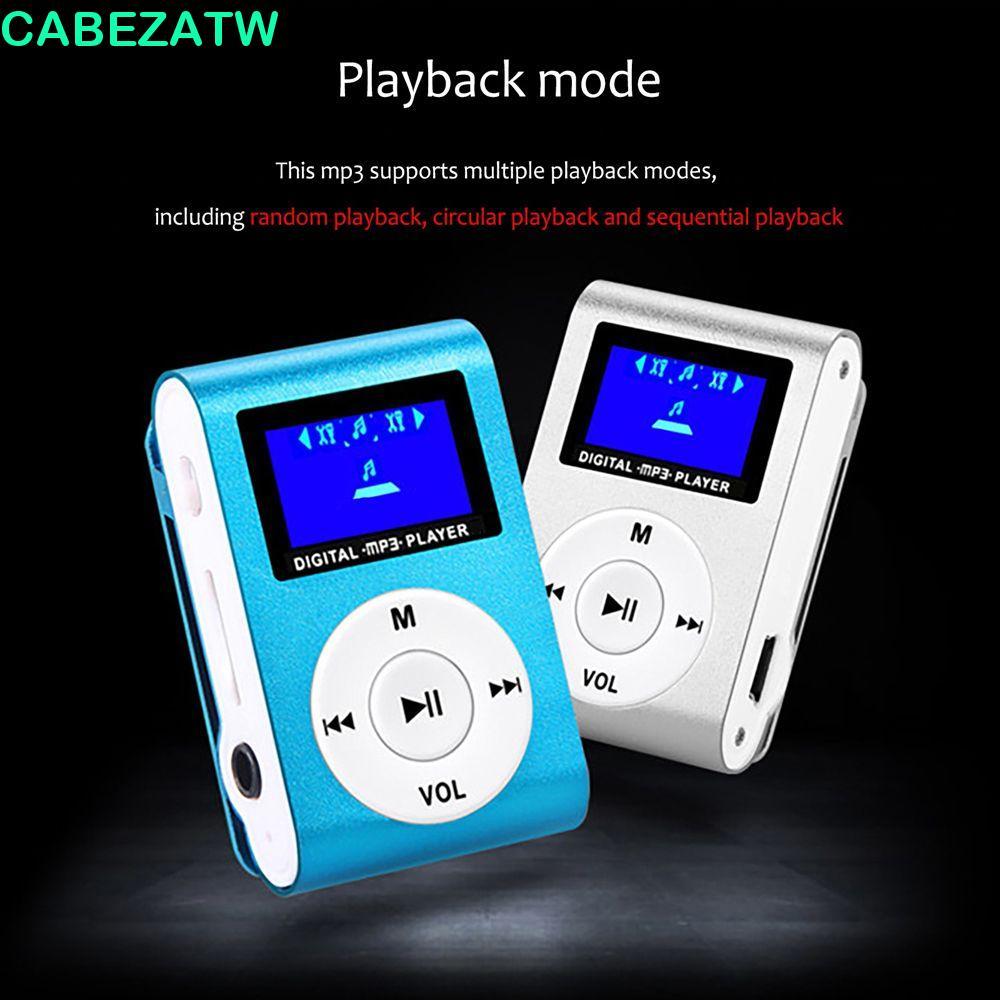 CABEZATW MP3 เครื่องเล่นเพลงแฟชั่นแบตเตอรี่ลิเธียมคลิปรองรับ 32GB TF Card เครื่องเล่นเพลงกีฬา