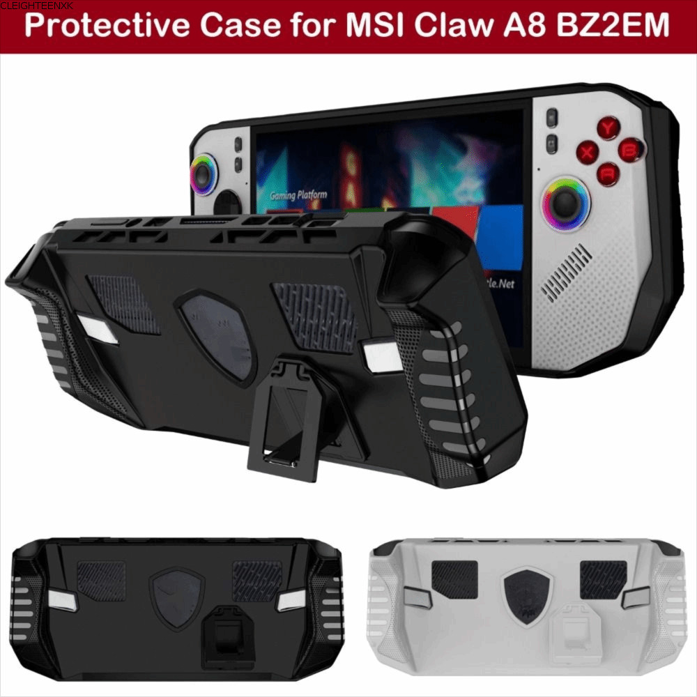 CLEIGHTEEN8H เกมคอนโซลมือถือ, กันกระแทก TPU ฝาครอบป้องกัน, นุ่ม Ergonomic พร้อม Kickstand Host Shell