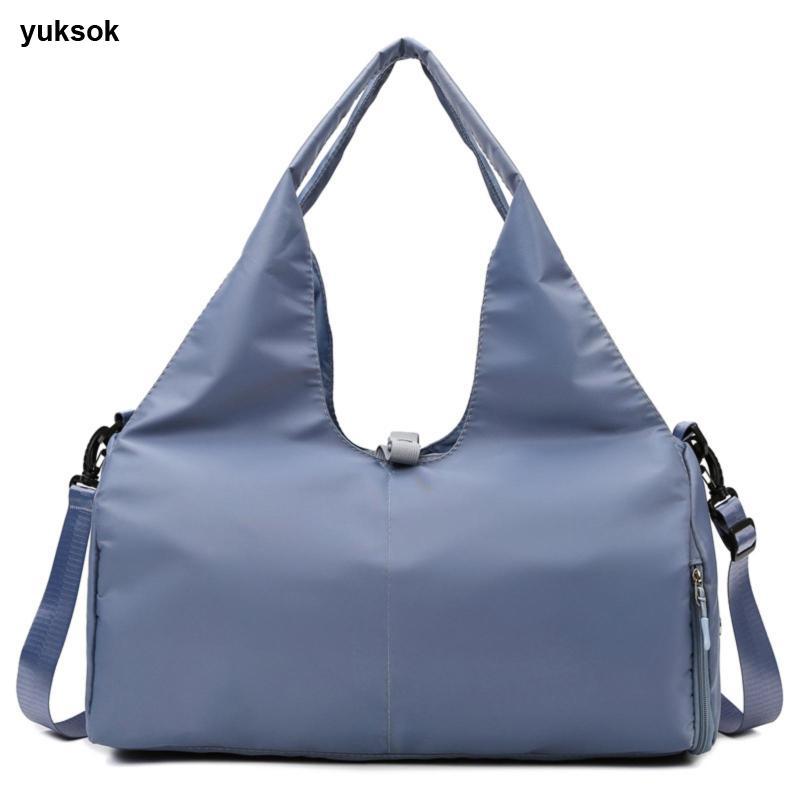 [yuksok] ผู้หญิงฟิตเนส Carryall คุณภาพสูงไนลอนกระเป๋าฟิตเนสสองจับCrossbody Option Gym Duffelสําหรับอ