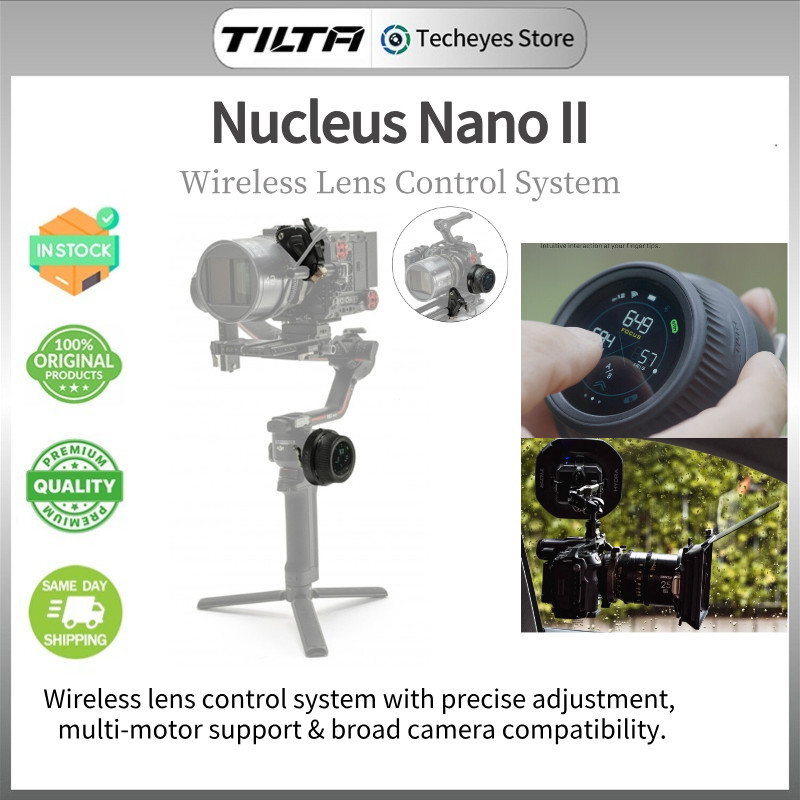 Tilta Nucleus Nano II ระบบควบคุมเลนส์ไร้สายติดตามชุดโฟกัสสําหรับกล้อง DSLR ความเข้ากันได้กับ DJI RS 