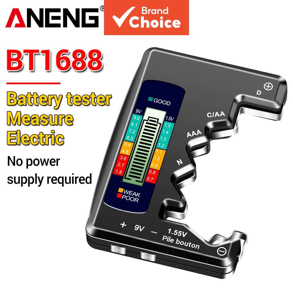 One Piece ANENG BT158 Card Style Universal Battery Checker, สําหรับ 1.5V และ 9V Dry Battery Power Le