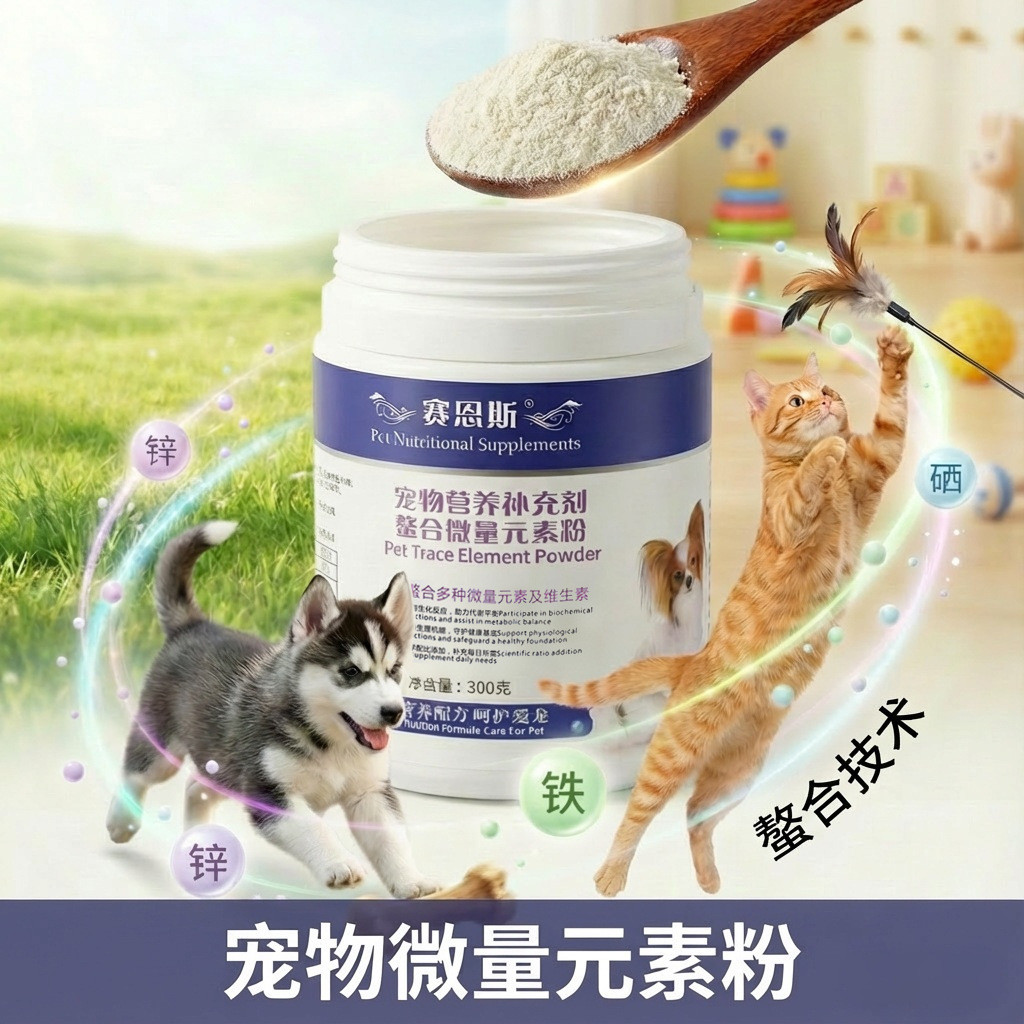 ขายร้อน Sines Pet Trace Element Powder Universal สําหรับแมวสุนัขสําหรับสุนัขวิตามินผงสัตว์เลี้ยงอาหา