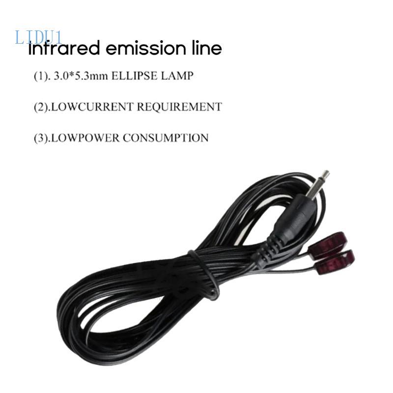 LIDU1 3 5 มม.Dual IR สายอินฟราเรดสําหรับ Extender Repeater ระบบ IR Receiver