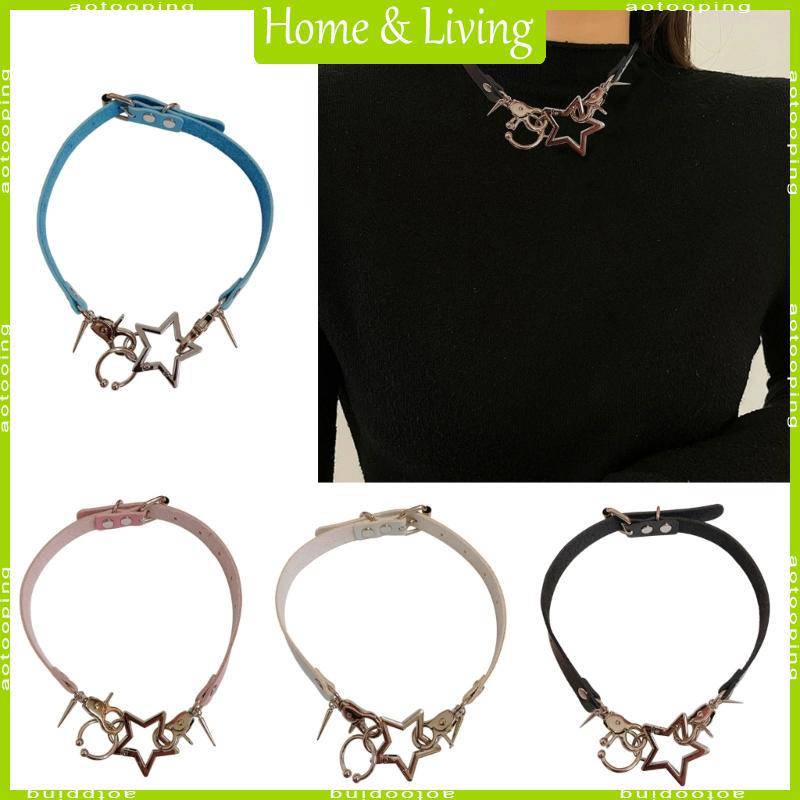 AOTOO Star สร้อยคอ Punk Charm สร้อยคอ 90s ความงามคอสเพลย์ Chokers