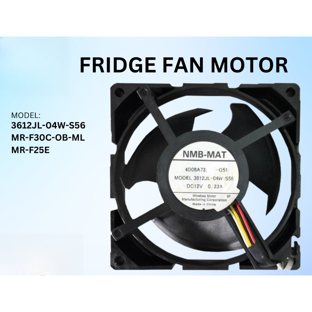 มอเตอร์พัดลม Mitsubishi fridge MR-F25E / 3612JL-04W-S56 / MR-F30C-OB-ML ในสต็อก