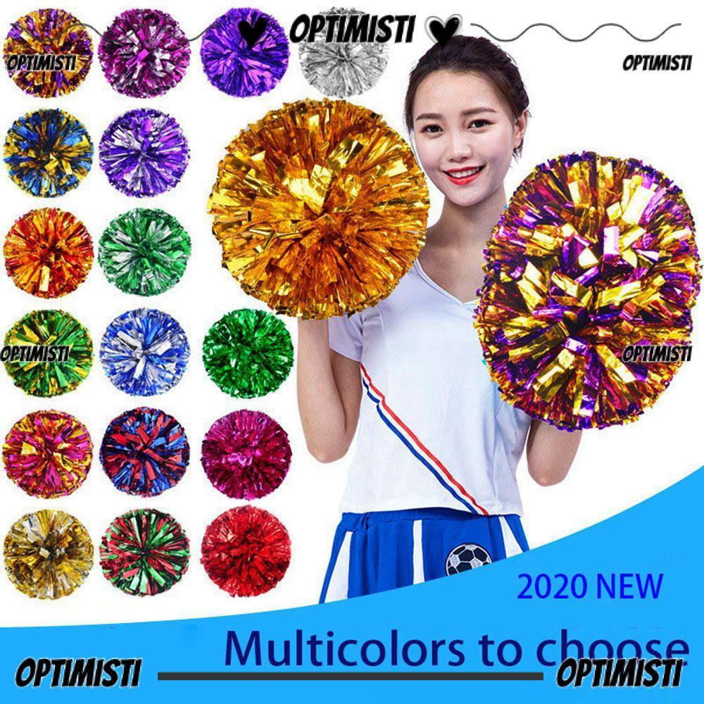 OPTIMISTI8E เชียร์ลีดเดอร์ Pom Poms Double hole handle Concert Dress เครื่องแต่งกาย Dance Party Deco