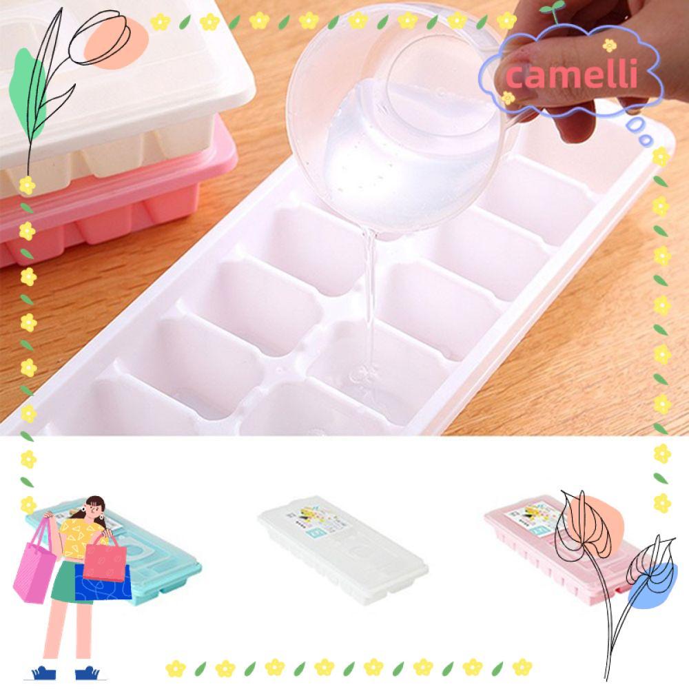 CAMELLI 16 Cavity Ice Tray Cover Drink Plastic Jelly Freezer