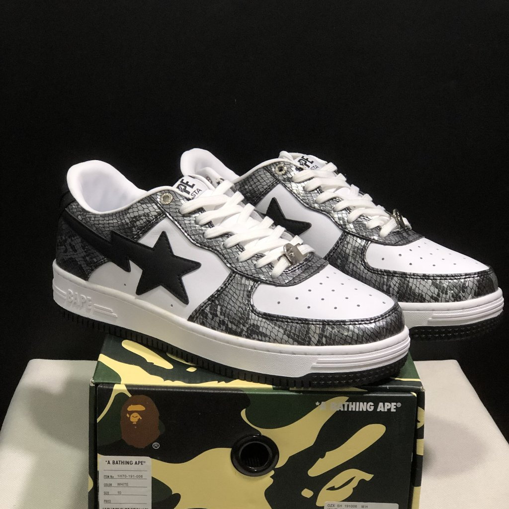 Bape Sta รองเท้าบอร์ดลําลองตัดต่ําที่ทนต่อการสึกหรอและสะดวกสบายสี: Serpentine