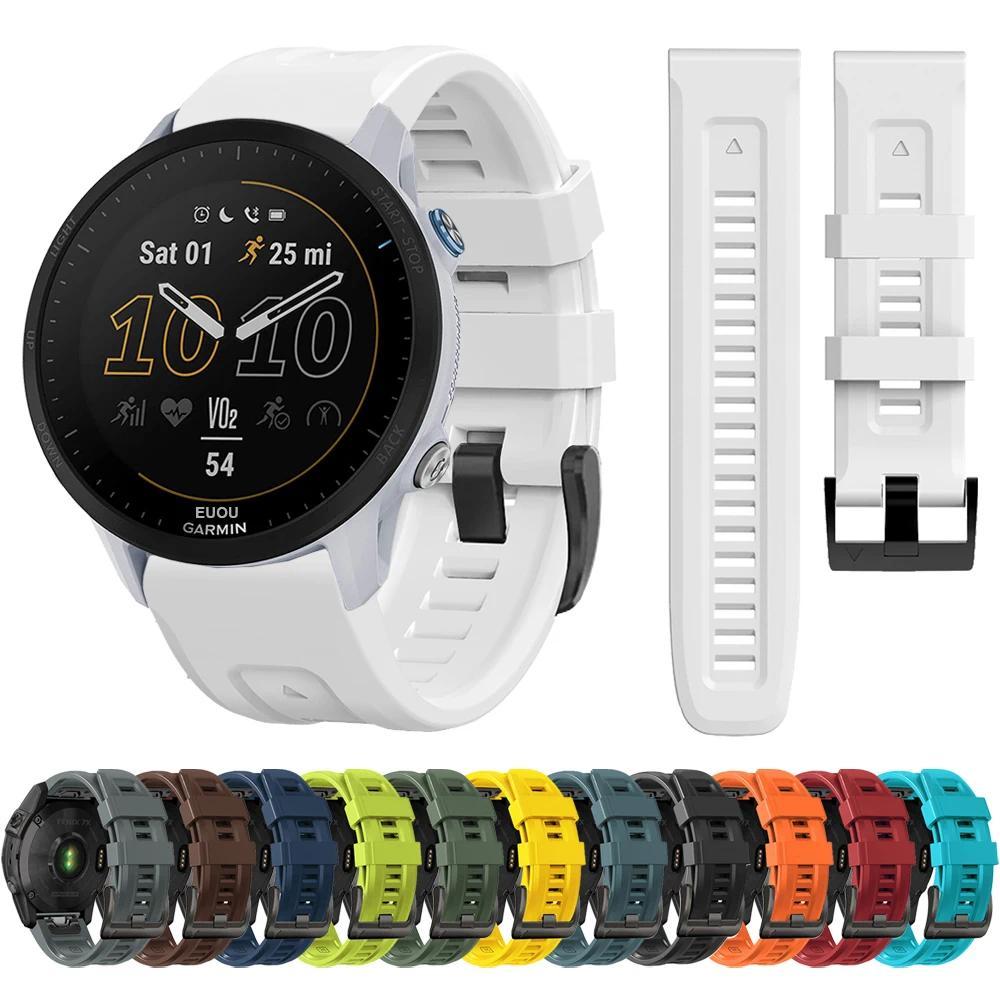 QuickFit 22 26mm Watch Band For Garmin Forerunner 955 Solar 945 LTE 745 935 Smartwatch Silicone Stra