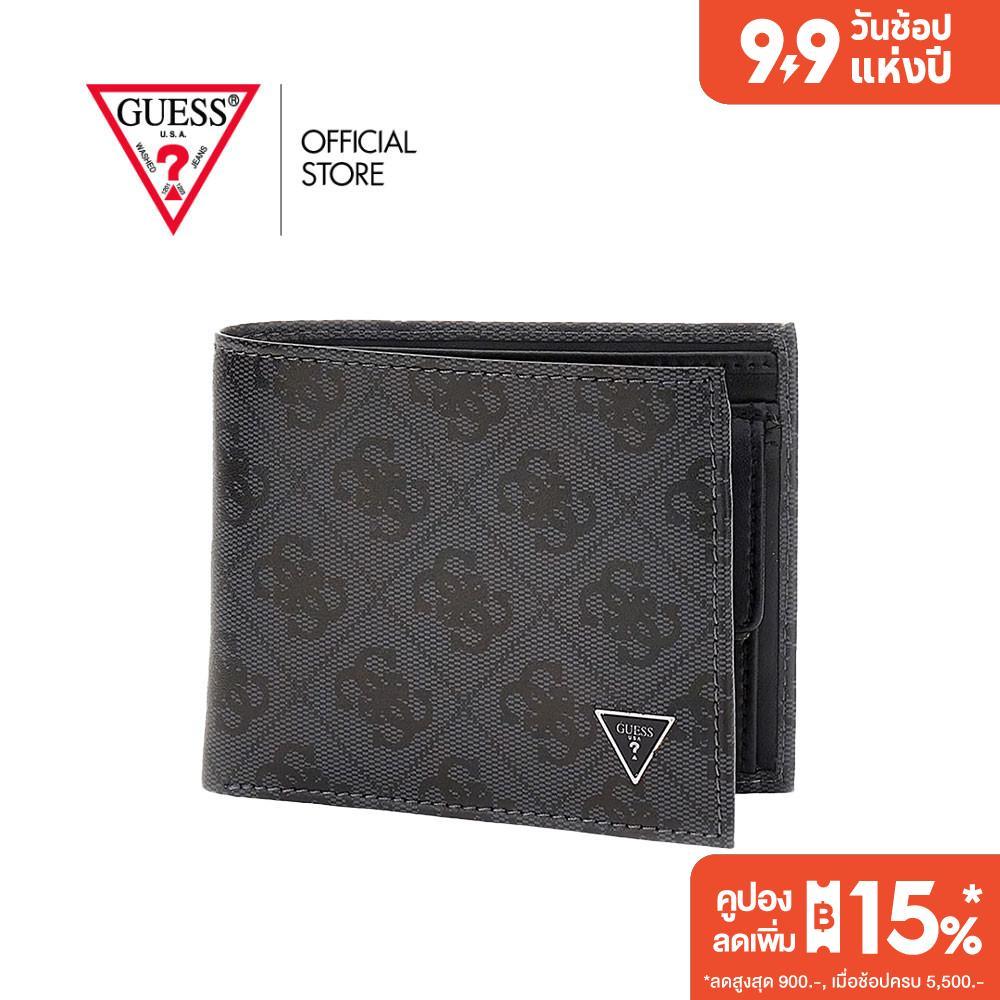 GUESS Men กระเป๋าสตางค์ รุ่น SMVELELEA20 สีดำ