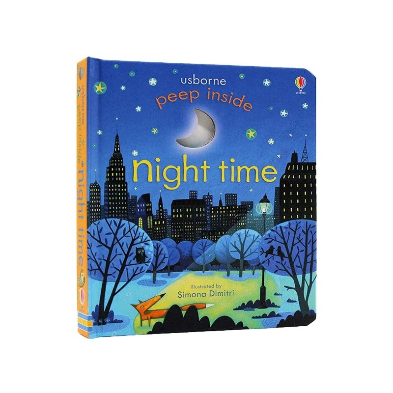 Usborne Peep ภายใน Night Time 3D Stereoscopic English Educational Picture Book Beginner Level Learni
