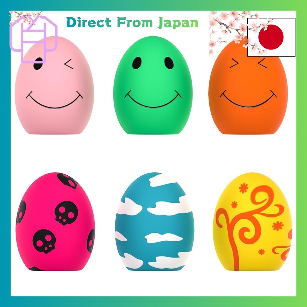 SCHITEC Dog Toy Makes Sound [6-Piece Set] Chewing Toy Stress Relief Lack of Exercise Egg-shaped Suit