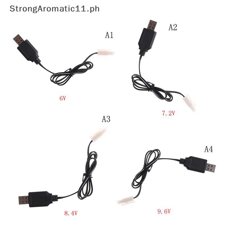 StrongAromatic DC 6V 7.2V 8.4V 9.6V RC แบตเตอรี่ USB Charger Adapter สําหรับรีโมทคอนโทรลรถ PH