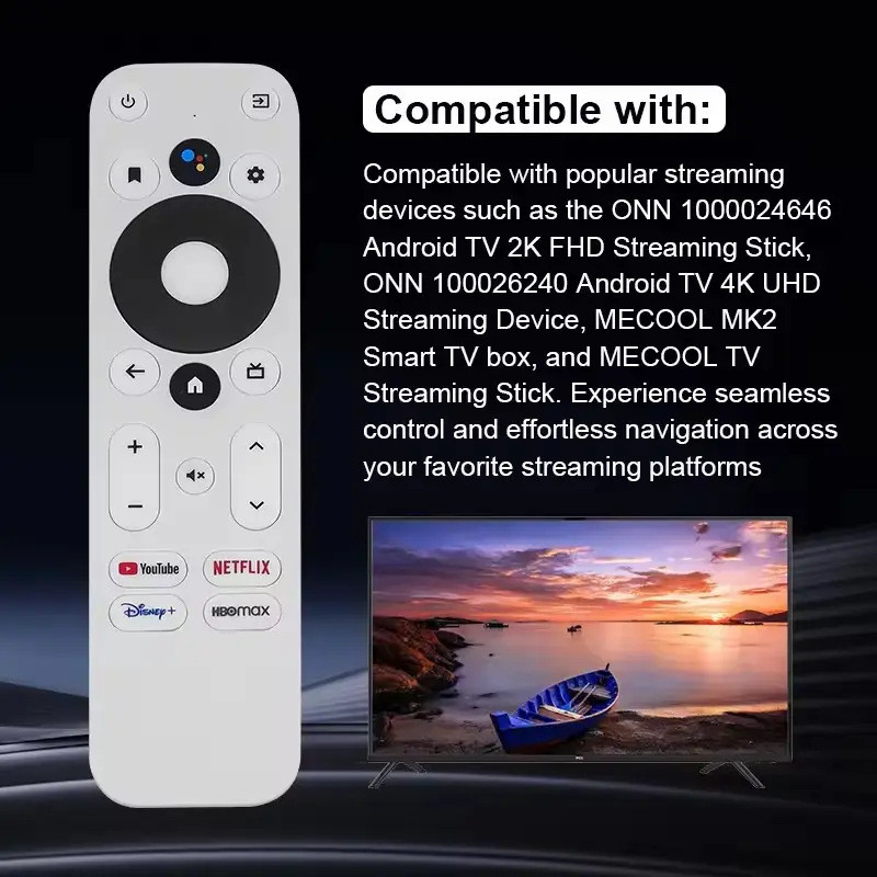 เหมาะสําหรับ onn Android Android TV 4K UHD Ultra HD Media TV Box Google Voice รีโมทคอนโทรล 9/8
