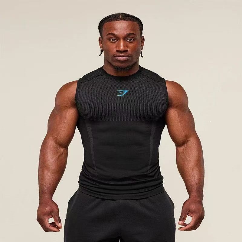 GYMSHARK ONYX5 Breathable Casual Running Training Mens Fitness Quick-Drying Stretch Sports Vest