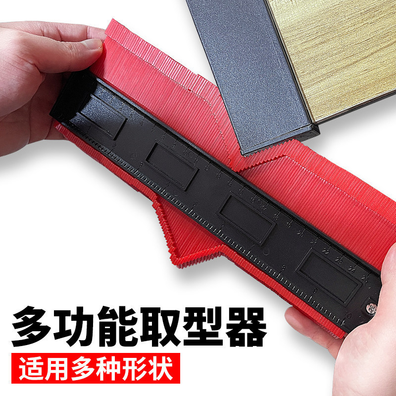 Profile Gauge Profile Gauge การวัดงานไม้ Multi-Function Gauge Profiler การวัดไม่สม่ําเสมอไม้บรรทัด A