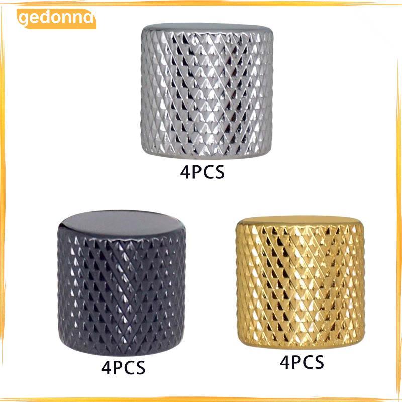 [gedonna] 4 ชิ้น Metal Guitar Tone Volume Button Cap, Replacement Tone Volume Control
