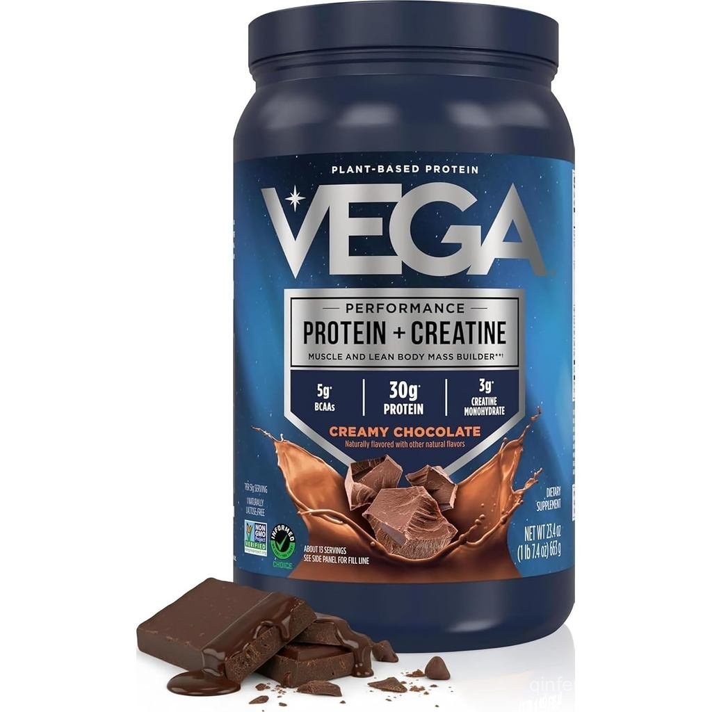 Vega Protein + Creatine – ผงโปรตีนจากพืช 30g + ผงโปรตีน 3g Creatine So You B Back Faster – ผงโปรตีนพ