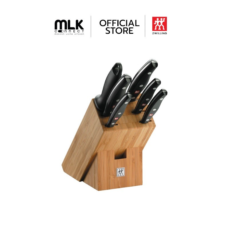 ZWILLING ชุดบล็อกมีด สเตนเลสสตีล 7 ชิ้น รุ่น Twin Pollux บล็อกสี Natural N30756200