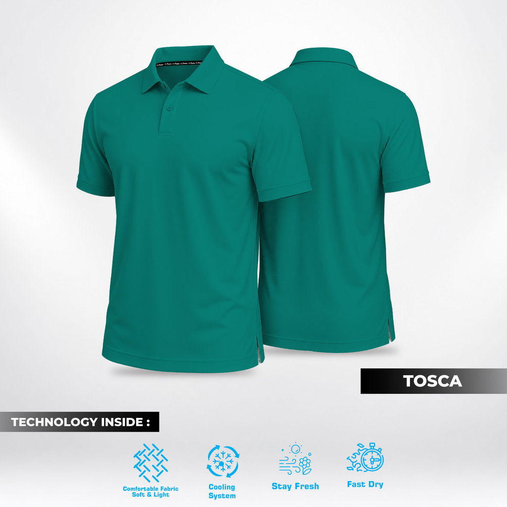 เสื้อโปโล Pique Basico โพลีเอสเตอร์แห้งเร็ว 4 Double