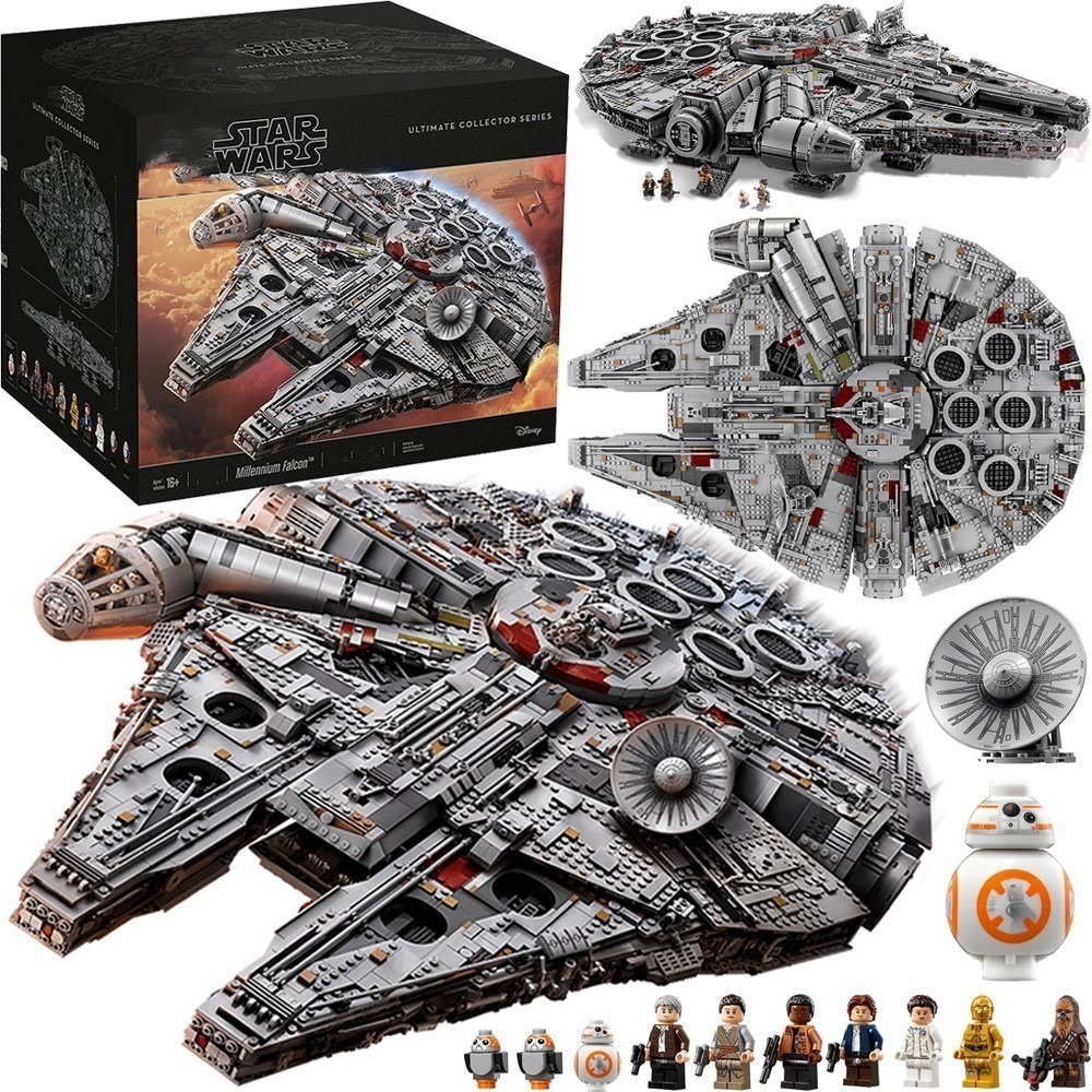Series ยานอวกาศ Millennium Falcon ขนาดใหญ่ 75192 Boy ประกอบของเล่นบล็อกตัวต่อ