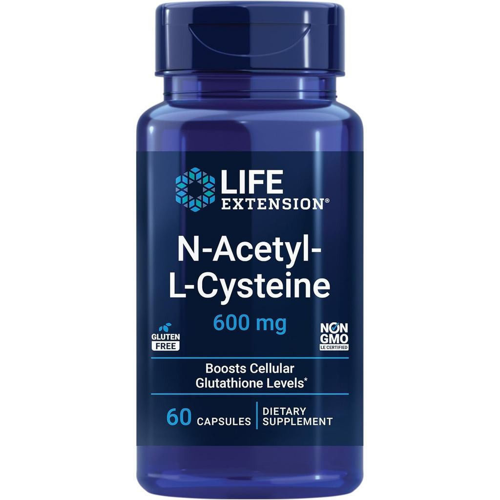 Life Extension N-Acetyl-L-Cysteine (NAC), Immune Response, Response, สุขภาพทางเดิน, NAC 600 มก., สาร