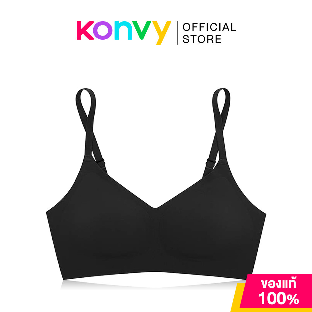 Sabina Perfect Bra Level 1 Seamless Wireless Bra Black 1pc #Size M เสื้อชั้นในไม่มีโครง ไม่ดันทรง สีดำ ซาบีน่า คัพให...