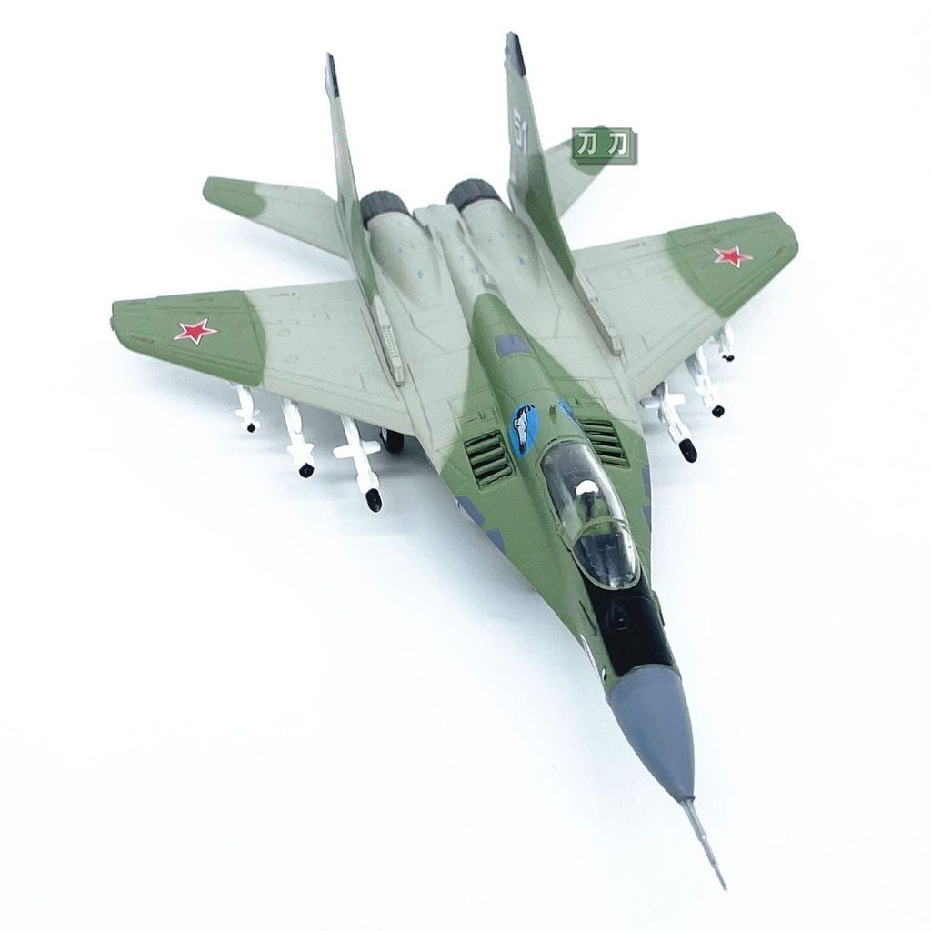 1: 100 รัสเซีย MiG 29 Fighter MIG29 เครื่องบินโลหะผสมสีผลิตภัณฑ์สําเร็จรูปจําลองเครื่องประดับ