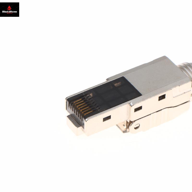 RJ45 Cat8 Cat7 Cat6A Connector ปลั๊กป้องกันไร้เครื่องมือสําหรับเล่นเกมและสตรีมมิ่ง Setups