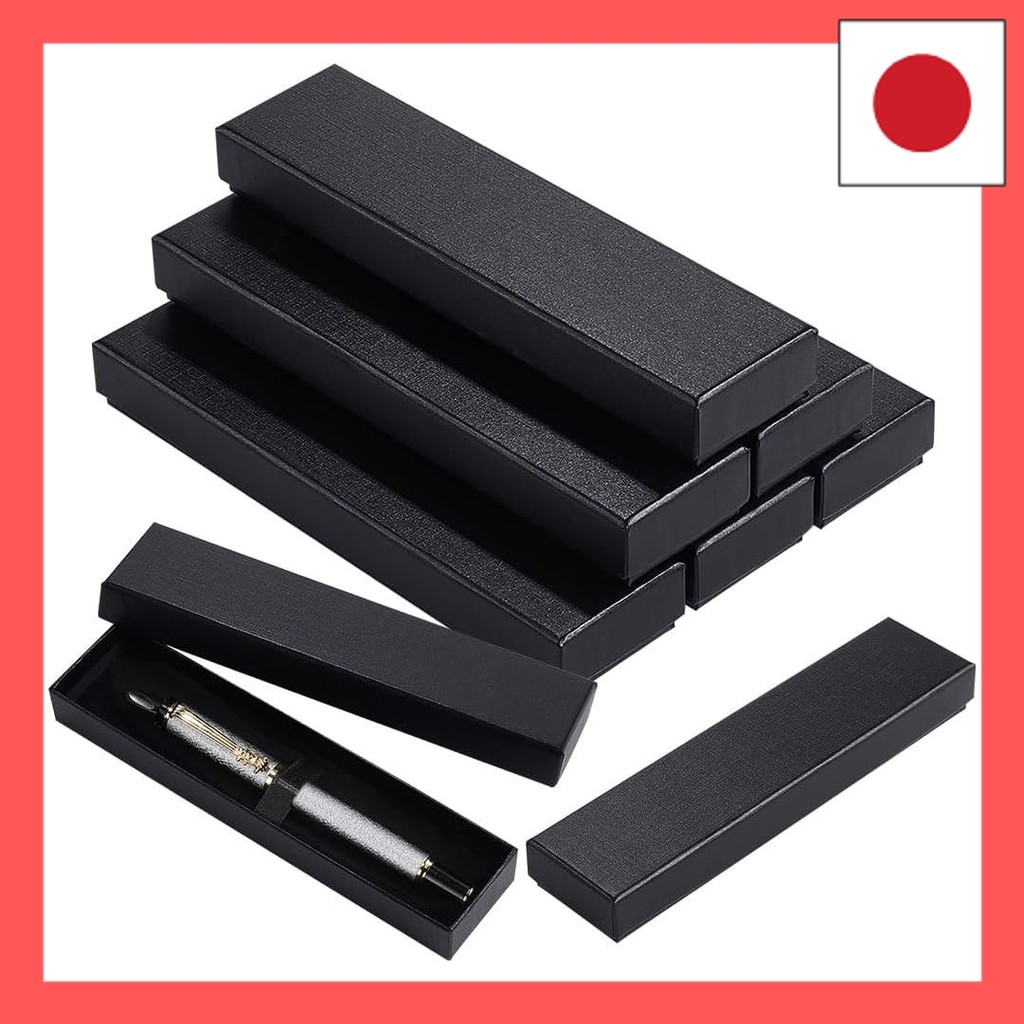 BENECREAT 18pcs Black Ballpoint Pen Gift Box, Rectangular, Cardboard Material, Ballpoint Pen Packagi