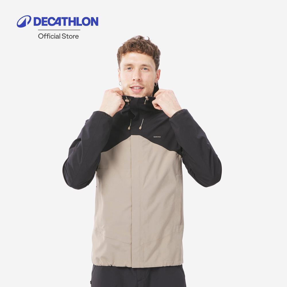 Decathlon Men'S Hiking Lightweight Waterproof Jacket เสื้อแจ็คเก็ตผู้ชายเดินป่า กันน้ำ น้ำหนักเบา รุ่น Mh150 - Black