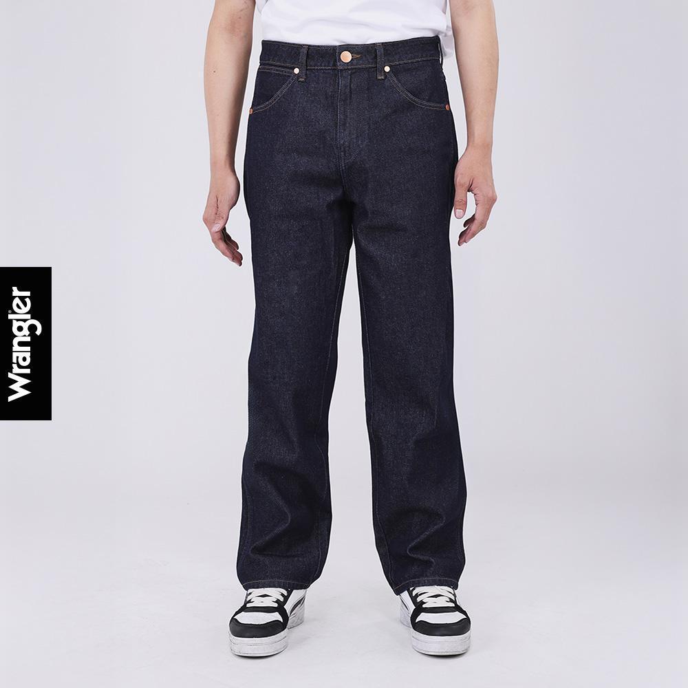 WRANGLER กางเกงยีนส์ผู้ชาย เอวกลาง ทรงกระบอกใหญ่ Redding รุ่น WR S326MREDF17 สียีนส์เข้ม