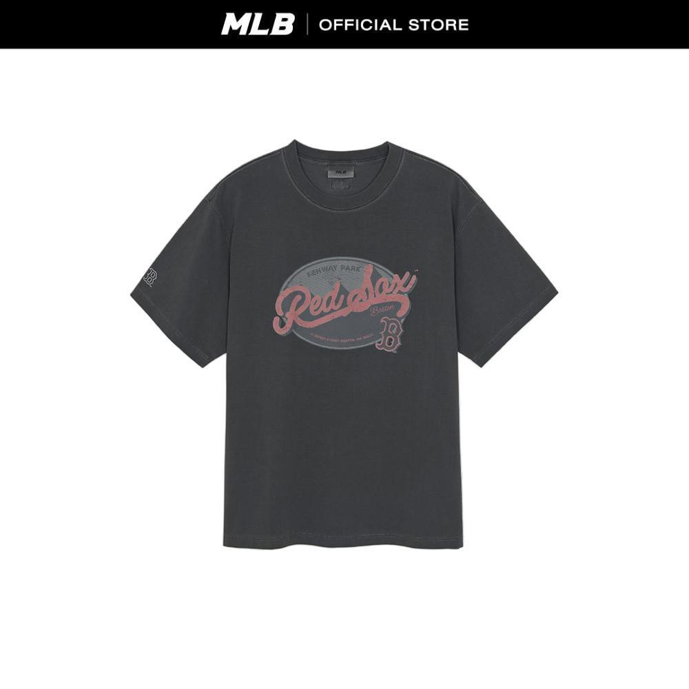 MLB เสื้อยืด ยูนิเซ็กซ์ Vintage Washing Graphic T-Shirts รุ่น 3ATSV1463 43CGD สีเทาชาโคล