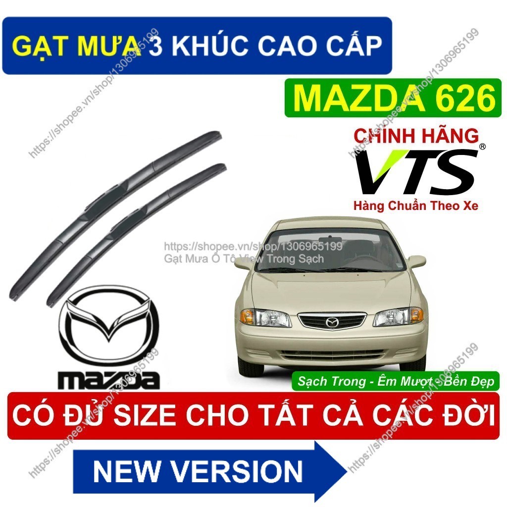ที่ปัดน้ําฝน 3-Segment ระดับพรีเมียม - ที่ปัดน้ําฝนสําหรับ Mazda 626 - ที่ปัดน้ําฝน Mazda 626 คู่ - 