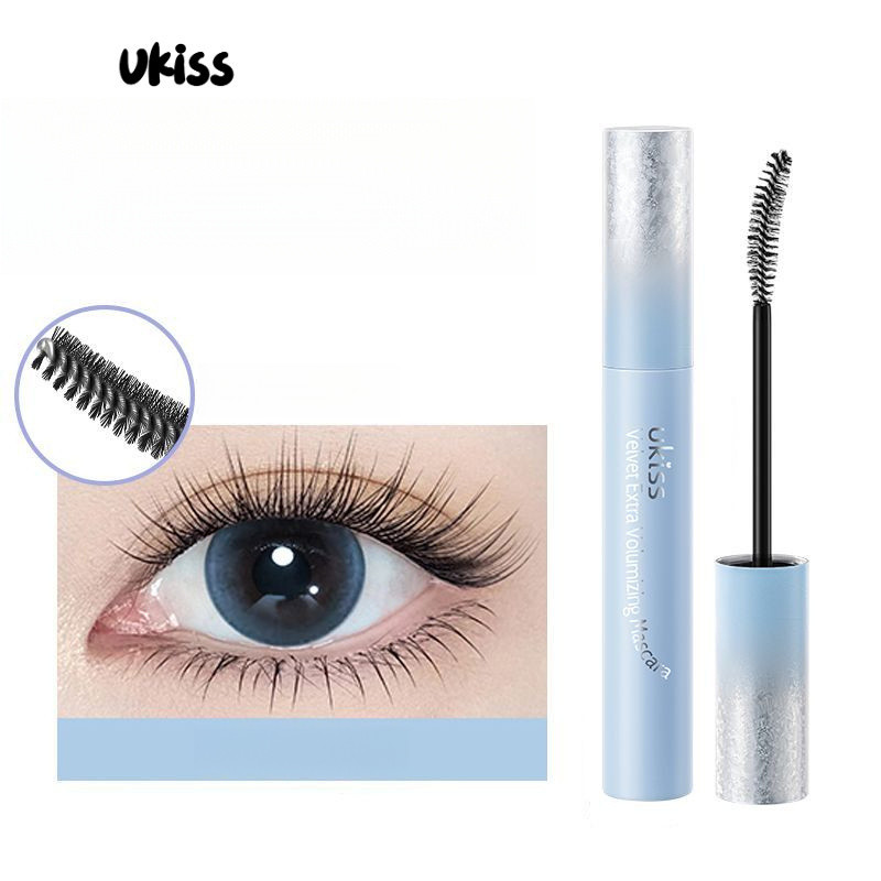 Ukiss Velvet Double Strength Eye Mascara No Slouching Natural Waterproof Sweat Proof Fluffy Velvet E