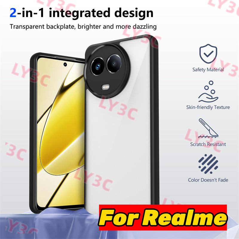 COD สําหรับ Realme 11 5G RMX3780 กรณีชุบซิลิโคนกันกระแทกปกหลัง Hard Matte เคสโทรศัพท์สําหรับ Realme 