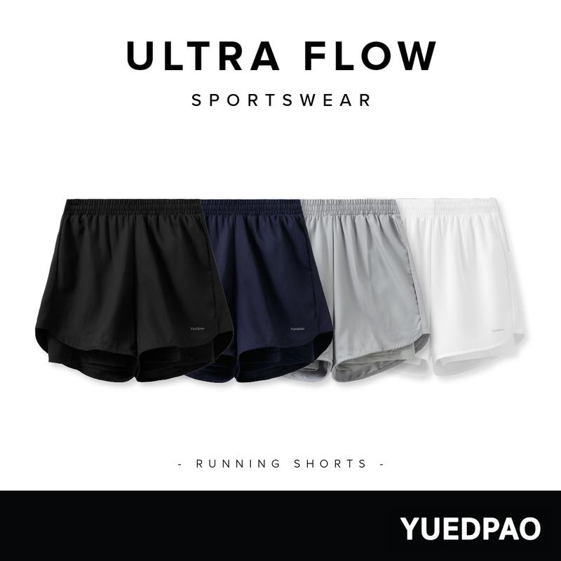 Yuedpao Sportswear กางเกงออกกำลังกายขาสั้น กางเกงวิ่ง 2in1 มีซับใน พร้อมกระเป๋าด้านข้าง Ultra Flow R