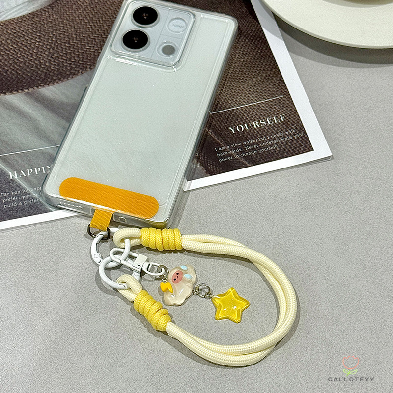 จี้โทรศัพท์รูปดาวเมฆ เชือกคล้องน่ารัก งานแฮนด์เมด เด็กผู้หญิงทอผ้า -CY - รูปที่ 2