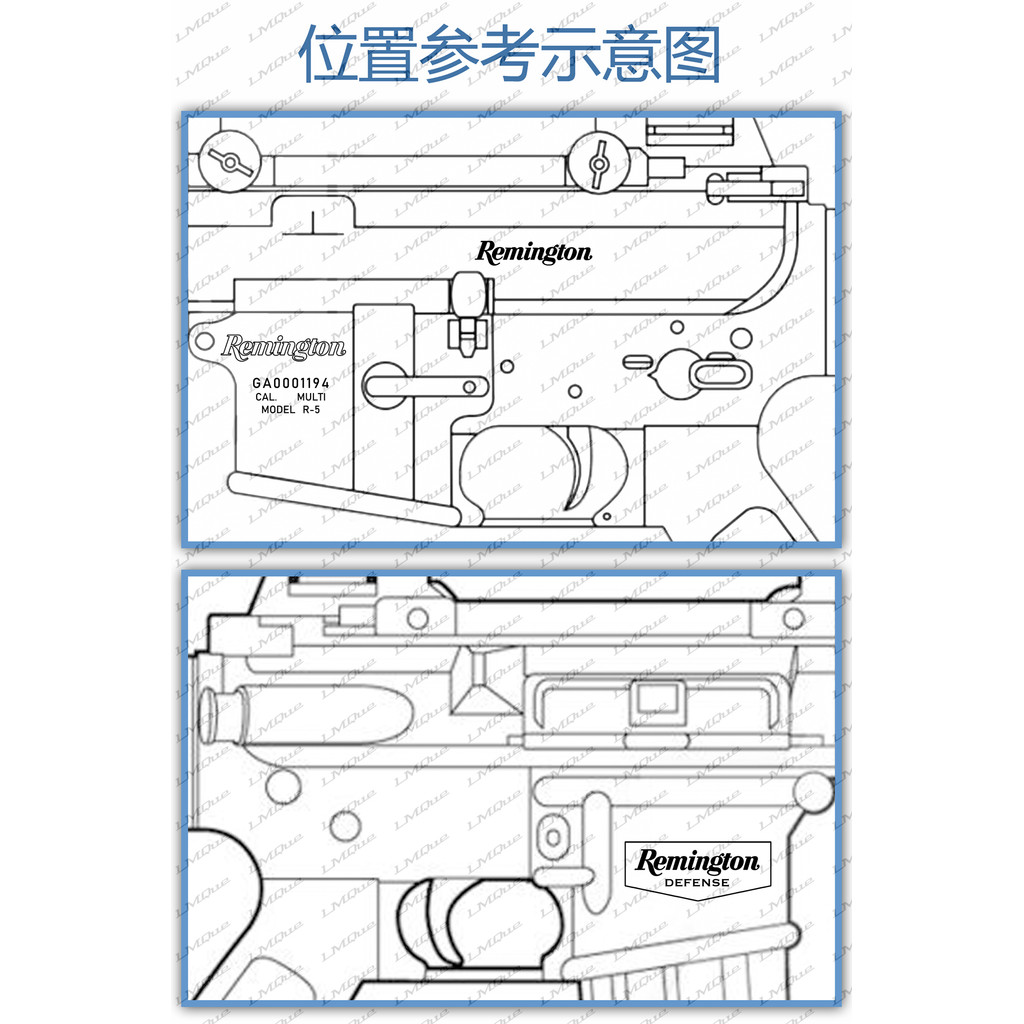 Remington R5rgp สติกเกอร์โลหะ Jinmingxia Supply m4 รอยแผลเป็น LDT416ak74U อุปกรณ์เสริม Lehui