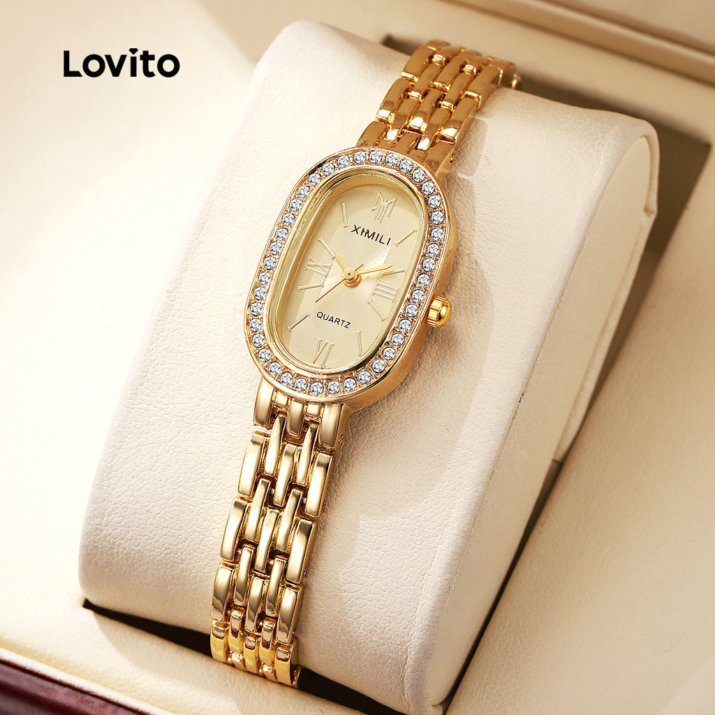 Lovito นาฬิกาควอทซ์ประดับคริสตัลดีไซน์หรู LFA99128